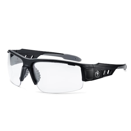 Ergodyne DAGR-AFAS, Safety Glasses, Anti-Scratch & Fog-Off+, Clear Lens, Matte Black Frame Frame, Half-Frame DAGR-AFAS
